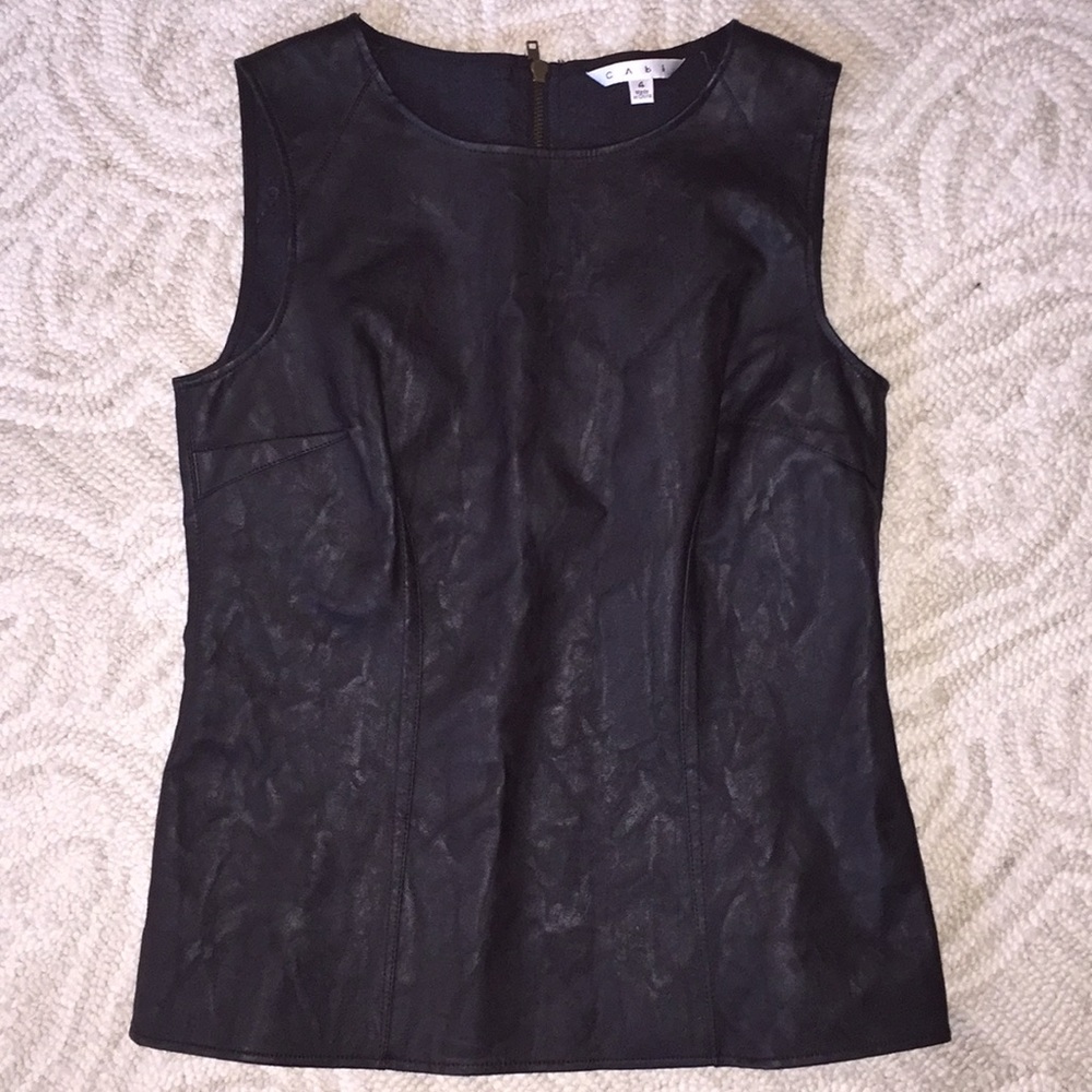 Cabi size 4 leather top
